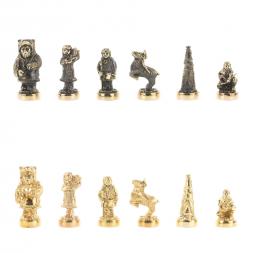 Шахматы &amp;quot;Северные народы&amp;quot; бронза мрамор 40х40 см