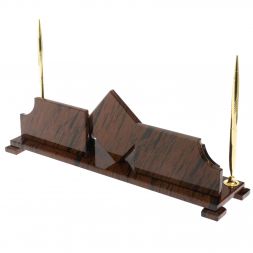 Настольный набор &amp;quot;Ромб&amp;quot; из обсидиана