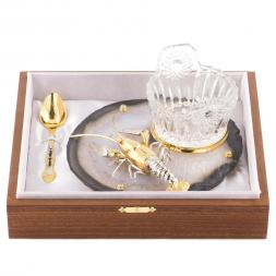 Икорница &amp;quot;Речной рак&amp;quot; с ложкой Златоуст