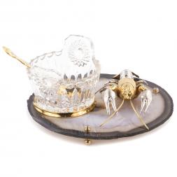 Икорница &amp;quot;Речной рак&amp;quot; с ложкой Златоуст