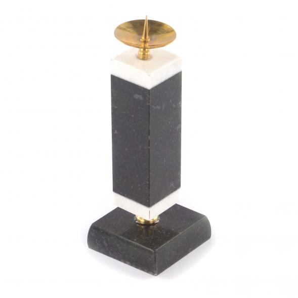 Подсвечник с ящерицей змеевик, мрамор 4,5х4,5х13 см 113352