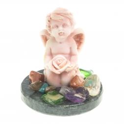 Сувенир из мрамолита &amp;quot;Ангел с розой&amp;quot;
