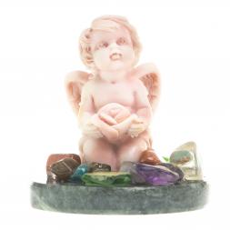 Сувенир из мрамолита &amp;quot;Ангел с розой&amp;quot;