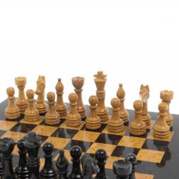 Шахматы &amp;quot;Игрок&amp;quot; 38х38 см из черного мрамора и рыжего ракушечника