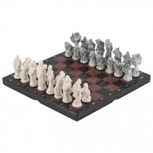 Шахматы сувенирные &amp;quot;Русские сказки&amp;quot; камень лемезит 40х40 см 118056