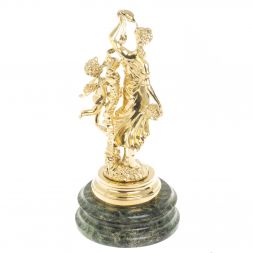 Бронзовая статуэтка &amp;quot;Весна&amp;quot; на шабровском змеевике