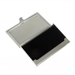 Карманная визитница из камня малахит с хризоколой цвет серебро