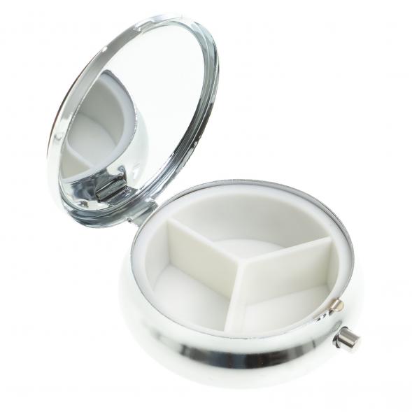 Таблетница на 3 отсека лазурит афганский цвет серебро 123202