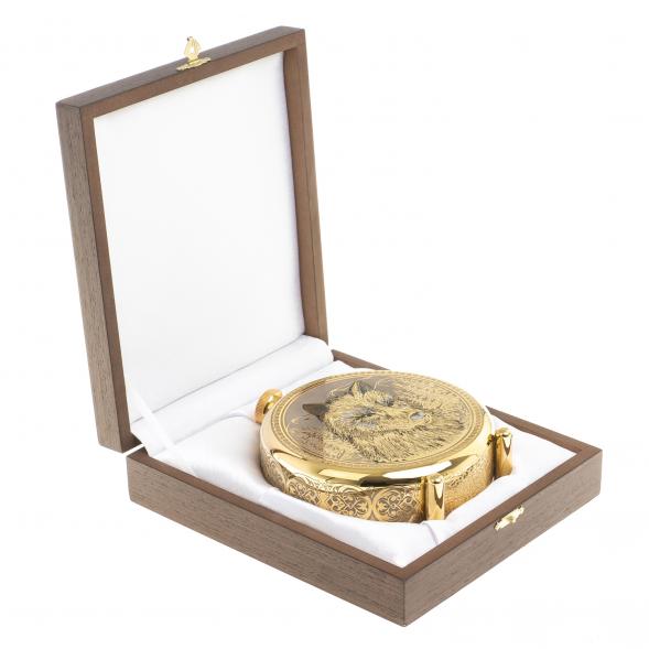 Фляжка с гравюрой &amp;quot;Волк&amp;quot; Златоуст 123481