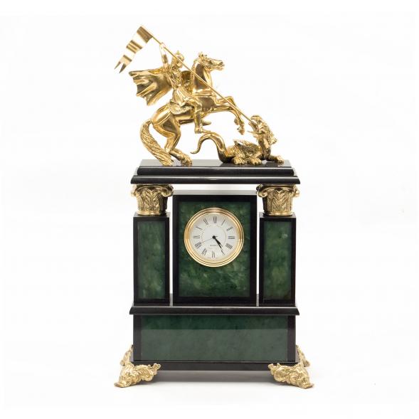 Часы  &amp;quot;Георгий Победоносец&amp;quot; нефрит бронза 116660