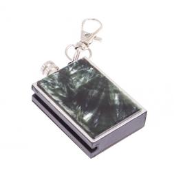 Брелок огниво &amp;quot;Вечная спичка&amp;quot; с накладкой из камня серафинит 2,8х1,3х5 см