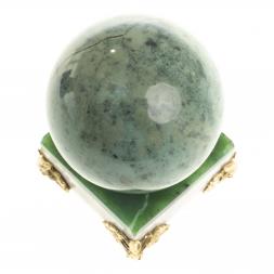 Шар из нефрита 7 см на подставке