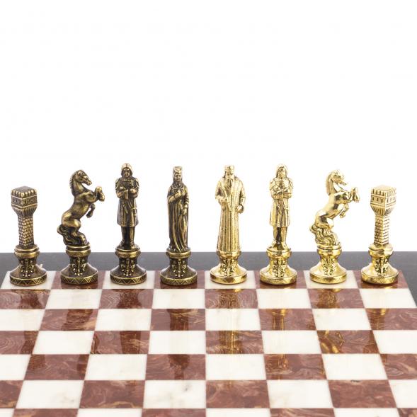 Шахматы &amp;quot;Ренессанс&amp;quot; доска 36х36 см мрамор, лемезит фигуры цвет бронза-золото 124883