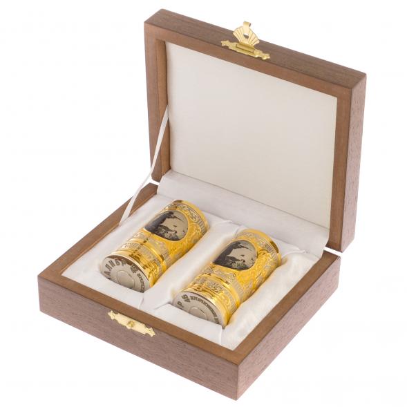 Набор из двух стопок &amp;quot;Охотник&amp;quot; 40 мл Златоуст 125707