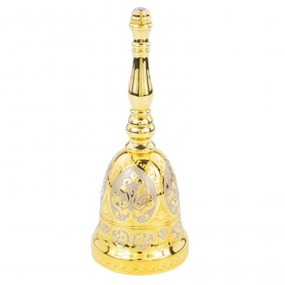Колокольчик &amp;quot;Сувенирный&amp;quot; с фианитом в подарочной упаковке Златоуст 118865