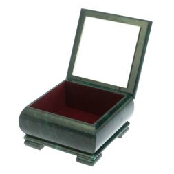 Шкатулка &amp;quot;Букет Роз&amp;quot; камень змеевик 13х13х8 см