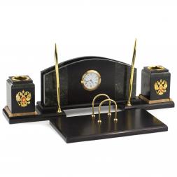 Настольный набор из змеевика &amp;quot;Гербовый&amp;quot;