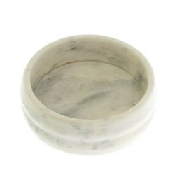 Пепельница круглая из белого мрамора 10х10х3,5 см