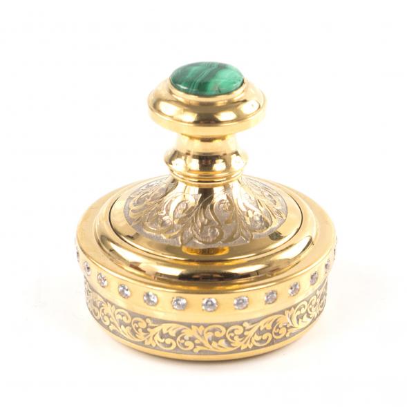 Оснастка для печати &amp;quot;Герб России&amp;quot; камень малахит Златоуст 121627