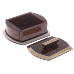 Шкатулка из камня обсидиан &amp;quot;Оригинал&amp;quot; большая 14,5х11,5х6,5 см