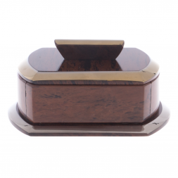 Шкатулка из камня обсидиан &amp;quot;Оригинал&amp;quot; большая 14,5х11,5х6,5 см