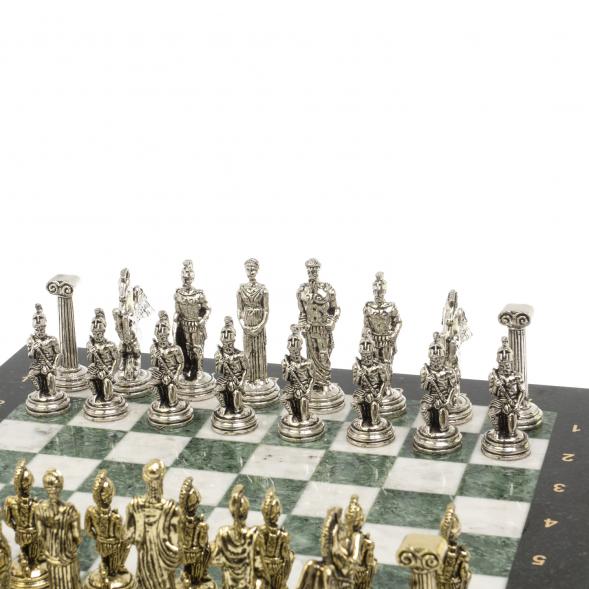 Шахматы подарочные &amp;quot;Восточные&amp;quot; доска 40х40 см мрамор змеевик 126915