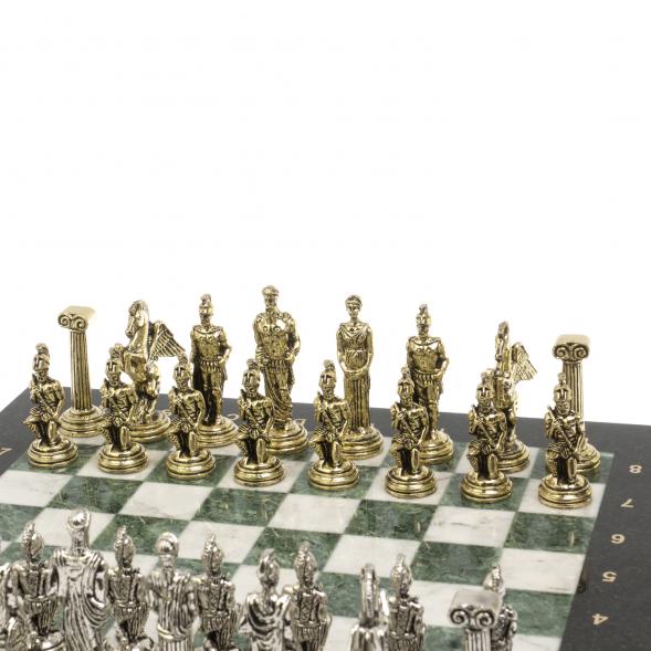 Шахматы подарочные &amp;quot;Восточные&amp;quot; доска 40х40 см мрамор змеевик 126915