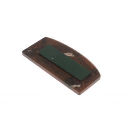 Икона в машину из коричневого обсидиана "Молитва водителя" 6х3 см