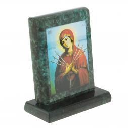 Икона настольная Семистрельная малая змеевик 7,5х6,5х8 см