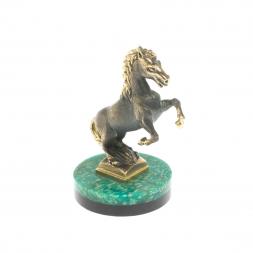 Статуэтка "Конь на дыбах" на подставке из амазонита 5х4,5х7,5 см