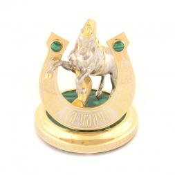 Сувенир "Подкова на удачу" малахит