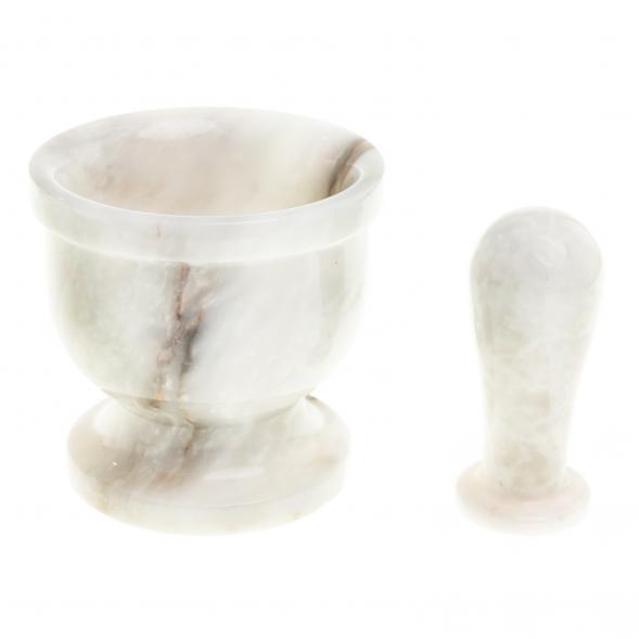 Ступка с пестиком из мрамора 9,5х9,5 см (4) 123936