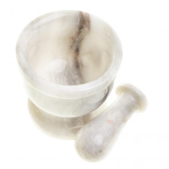 Ступка с пестиком из мрамора 9,5х9,5 см (4) 123936