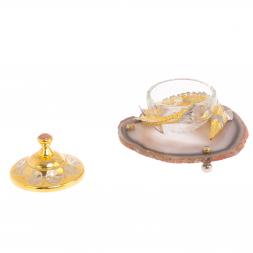 Икорница &amp;quot;Осетр&amp;quot; на агате Златоуст