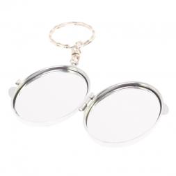 Складное зеркало брелок из яшмы овальное