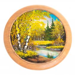 Тарелка декоративная "Осень" 30 см каменная крошка