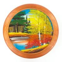 Тарелка декоративная "Осень" 30 см каменная крошка