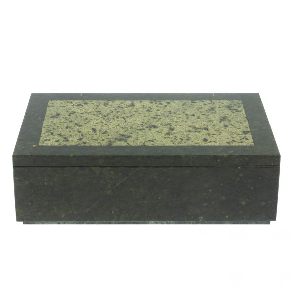 Шкатулка большая из змеевика 25х15х8 см 128413