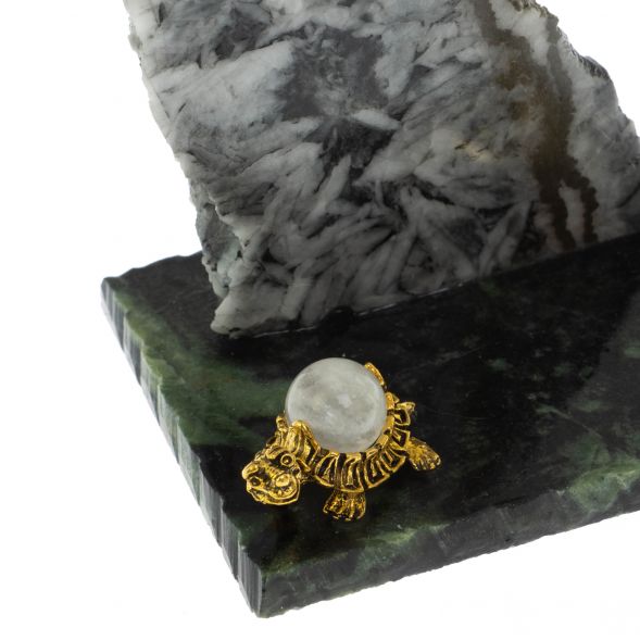 Подставка под ручку &amp;quot;Скала&amp;quot; магнезит змеевик 128859