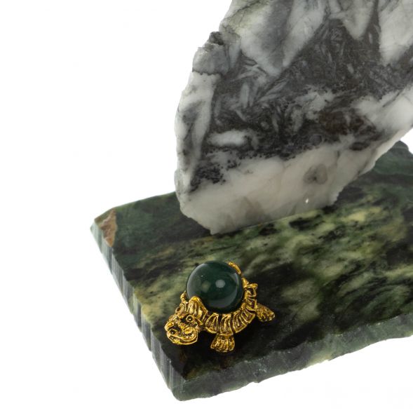 Подставка под ручку &amp;quot;Скала&amp;quot; магнезит змеевик 128859