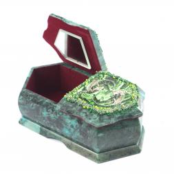 Шкатулка для украшений "Хозяйка медной горы / Две ящерицы" 20х10х7,5 см