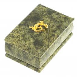 Шкатулка &amp;quot;Ларец&amp;quot; из змеевика 12х7,5х6 см
