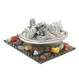 Сувенир &amp;quot;Енот купается&amp;quot; из мрамолита