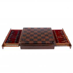 Шахматный ларец с фигурами &amp;quot;Классический&amp;quot; из обсидиана