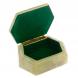 Шкатулка шестиугольная из зеленого оникса 12,5х9х4,5 см (3,5х5) 125628