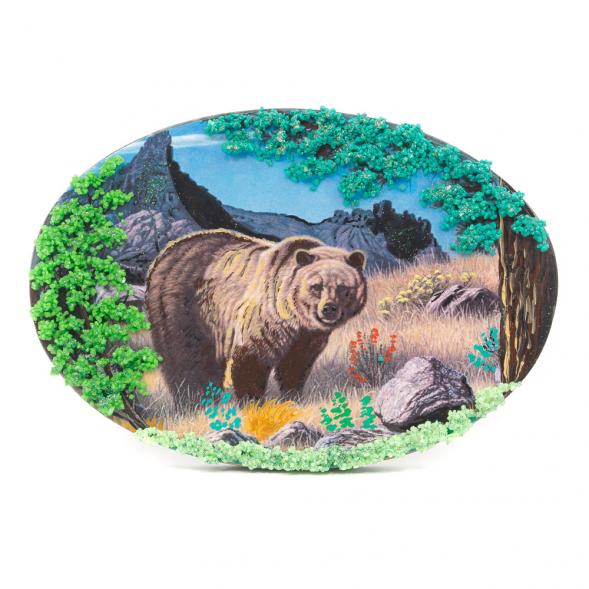 Картина из камня на подставке &amp;quot;Медведь в горах&amp;quot; 116894