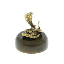 Статуэтка &amp;quot;Кобра&amp;quot; на подставке нефрит