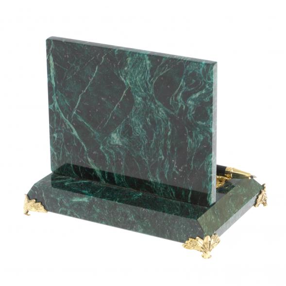 Настольные часы из змеевика 16х10х13,5 см 126919