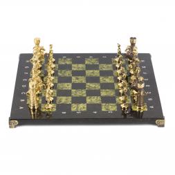 Шахматы бронзовые &amp;quot;Римские&amp;quot; доска змеевик 40х40 см