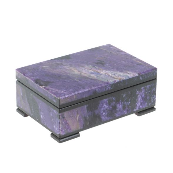 Шкатулка из чароита 10х7х4 см 127941